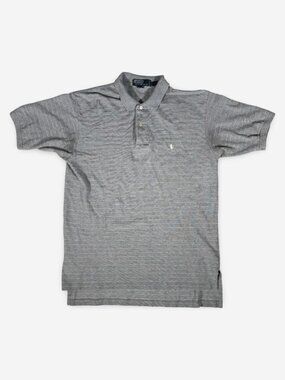 Vintage Polo Ralph Lauren Grey Striped Polo Shirt